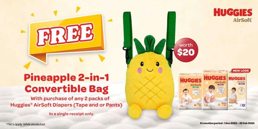 HUGGIES Pineapple 2-in-1 Convertible Bag Gift-With-Purchase Campaign