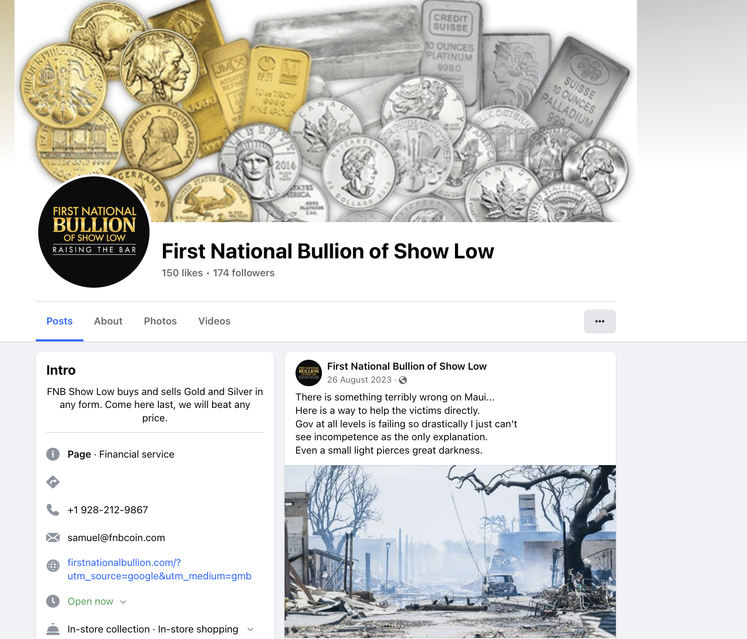 First National Bullion lawsuit and facebook
