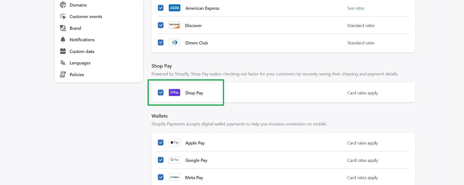 Set up Shop Pay on Shopify - DSers