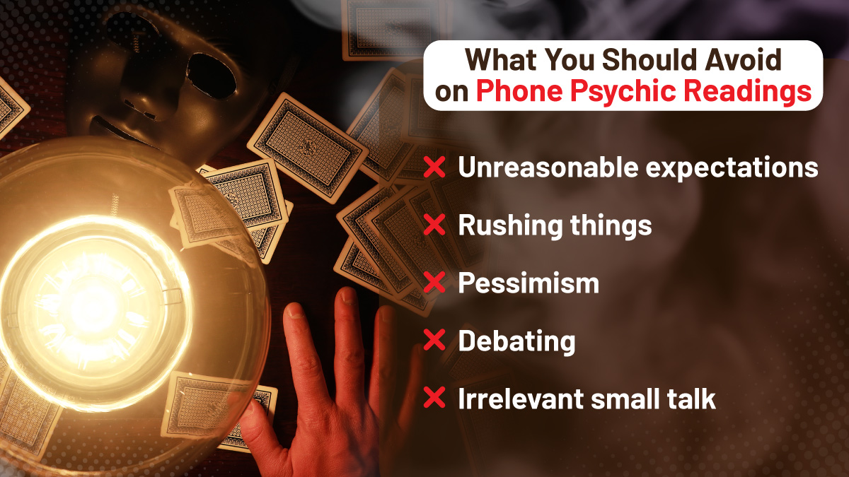 What you should avoid on phone psychic readings. A list of reasons.