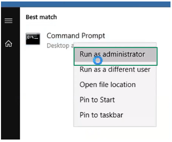 Command Prompt Run as administrator
