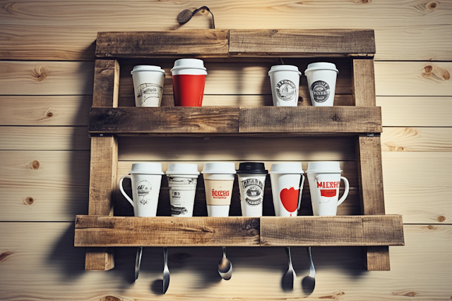 Rustic Pallet Coffee Cup Holder