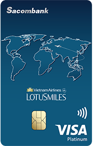 Thẻ tín dụng Sacombank Vietnam Airlines Visa Platinum