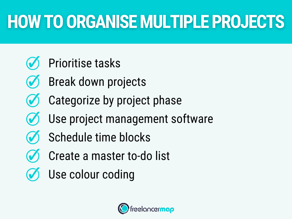 Tips on how freelancers can organize multiple projects
