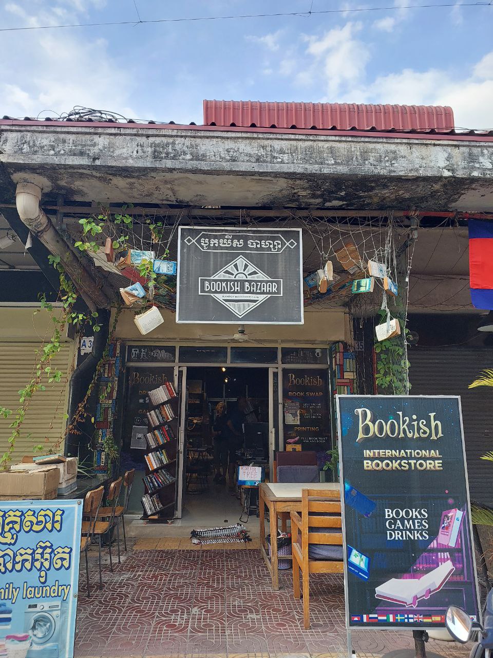 Bookish Bookstore in downtown Kampot
