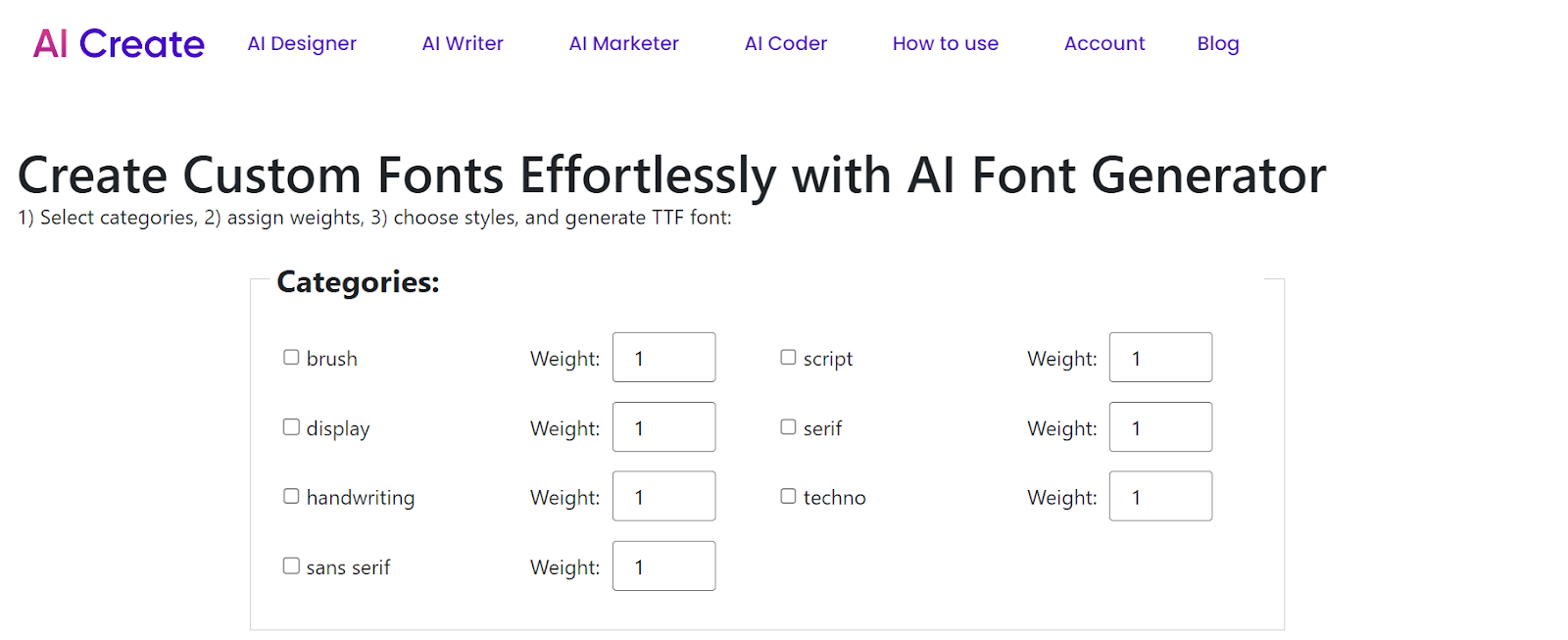 AiCreate Font Generator