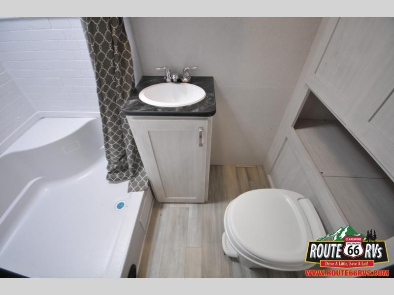 You’ll love having so much storage behind the toilet.