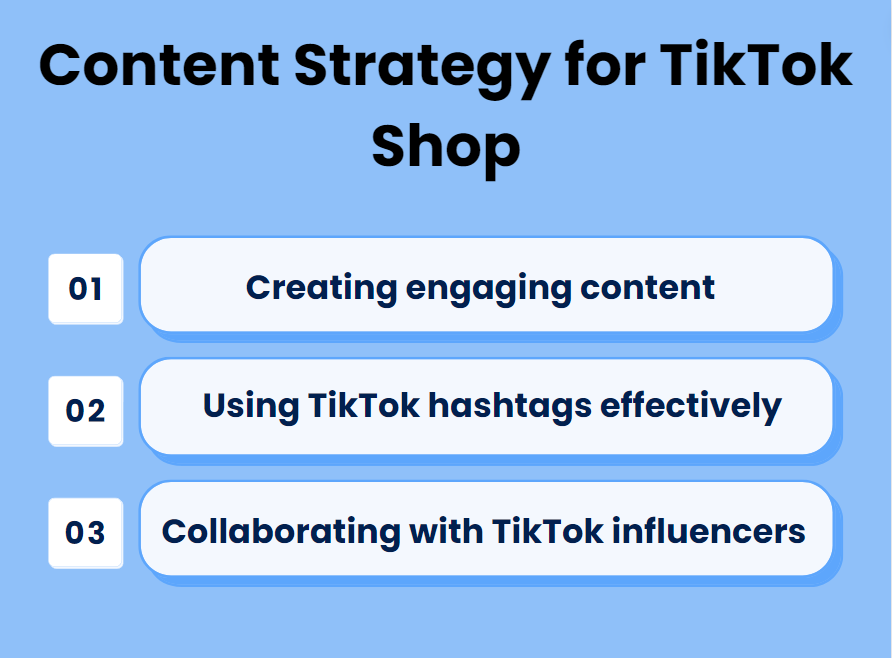 Content strategy for TikTok shop