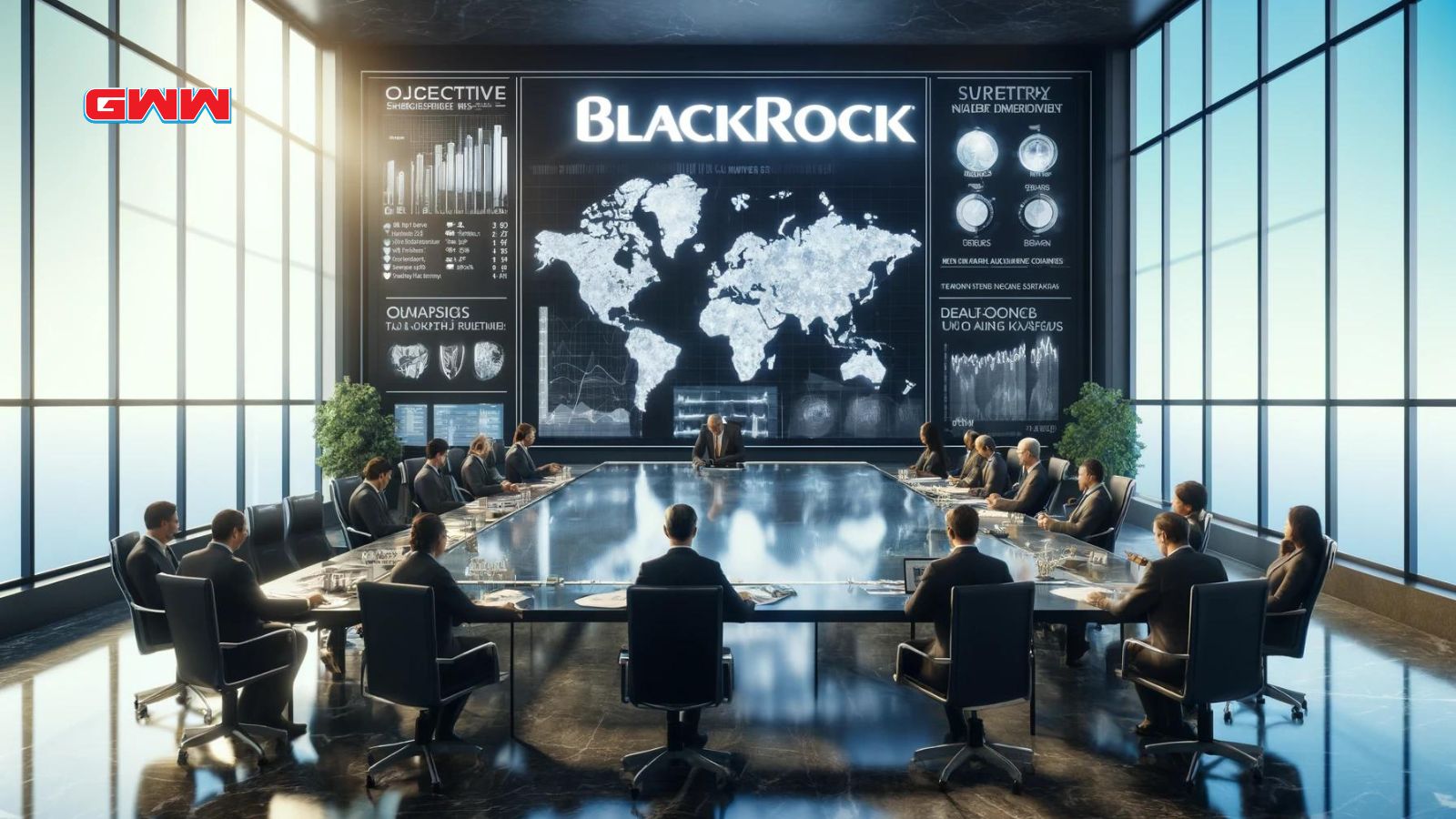 BlackRock strategy session in a modern office environment