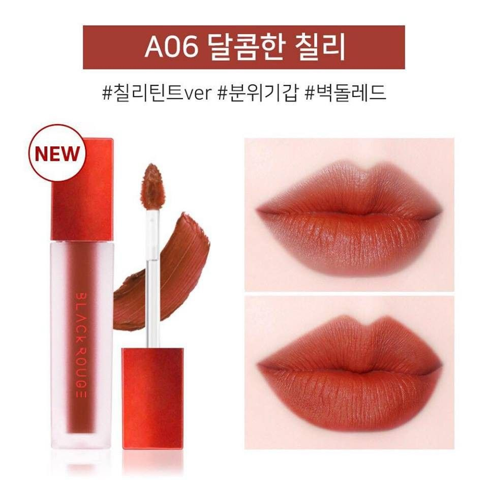 Top những thỏi son được ưa chuộng nhất: Son Black Rouge Air Fit Velvet Tint A06