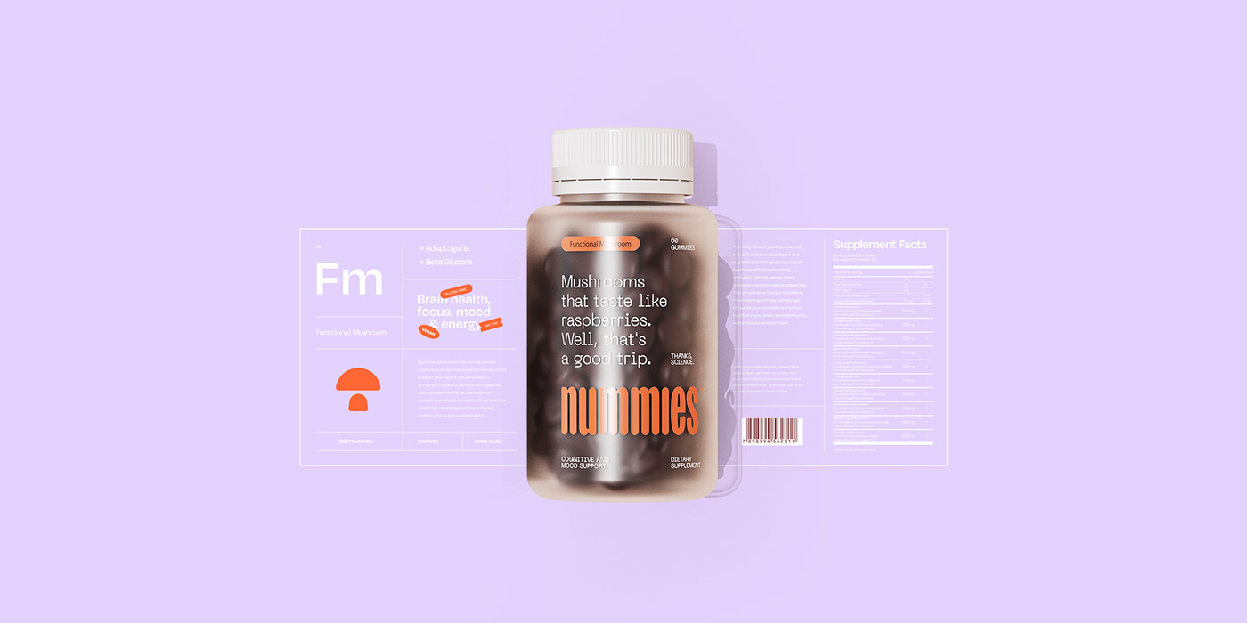 Branding Visual Identity Health mushroom packaging design brand identity