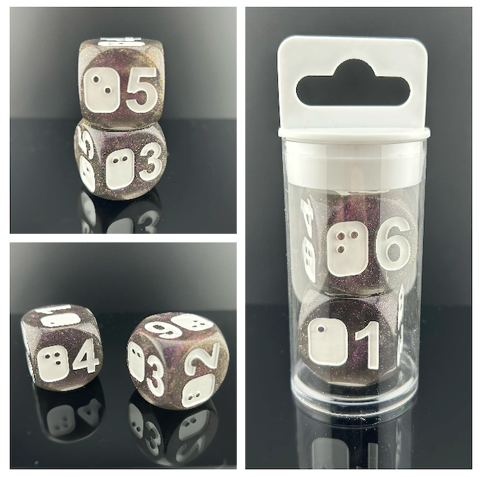 A collage/collection of images of the D6 Titans highlighting the packaging (clear plastic tube), colorway, and jumbo dual-media design.
