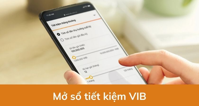 Mở sổ tiết kiệm VIB