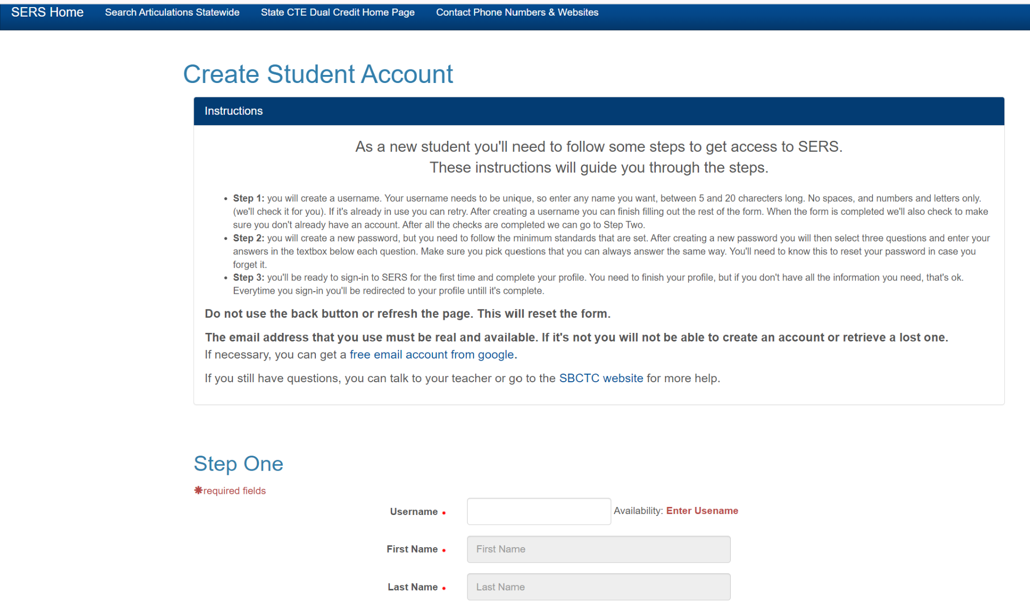 SERS Account Setup - Renton School District 403