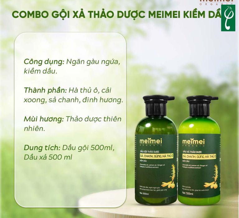 Dầu gội thảo mộc giúp làm sạch và nuôi dưỡng cho tóc hiệu quả