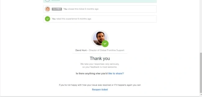 Customer satisfaction survey from HubSpot