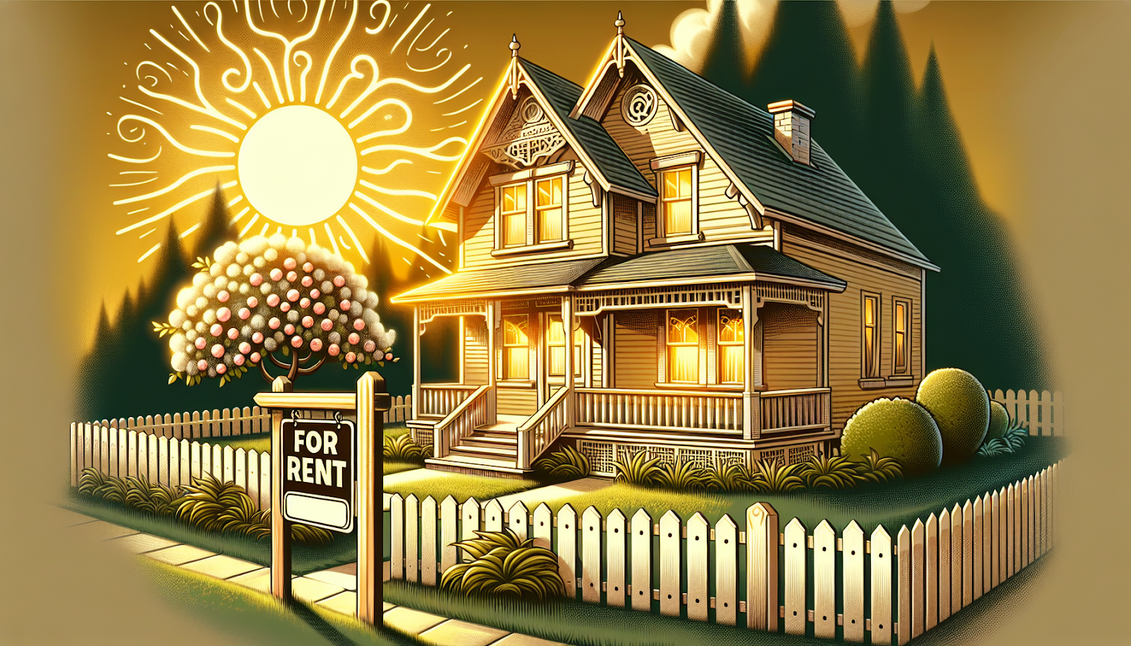 Illustration of a real estate investment property