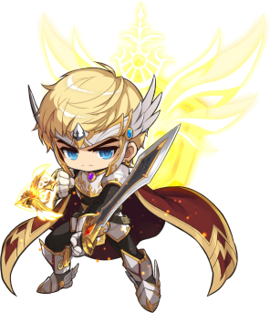Promotional artwork of Mihile from MapleStory.
