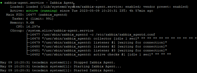 zabbix service check