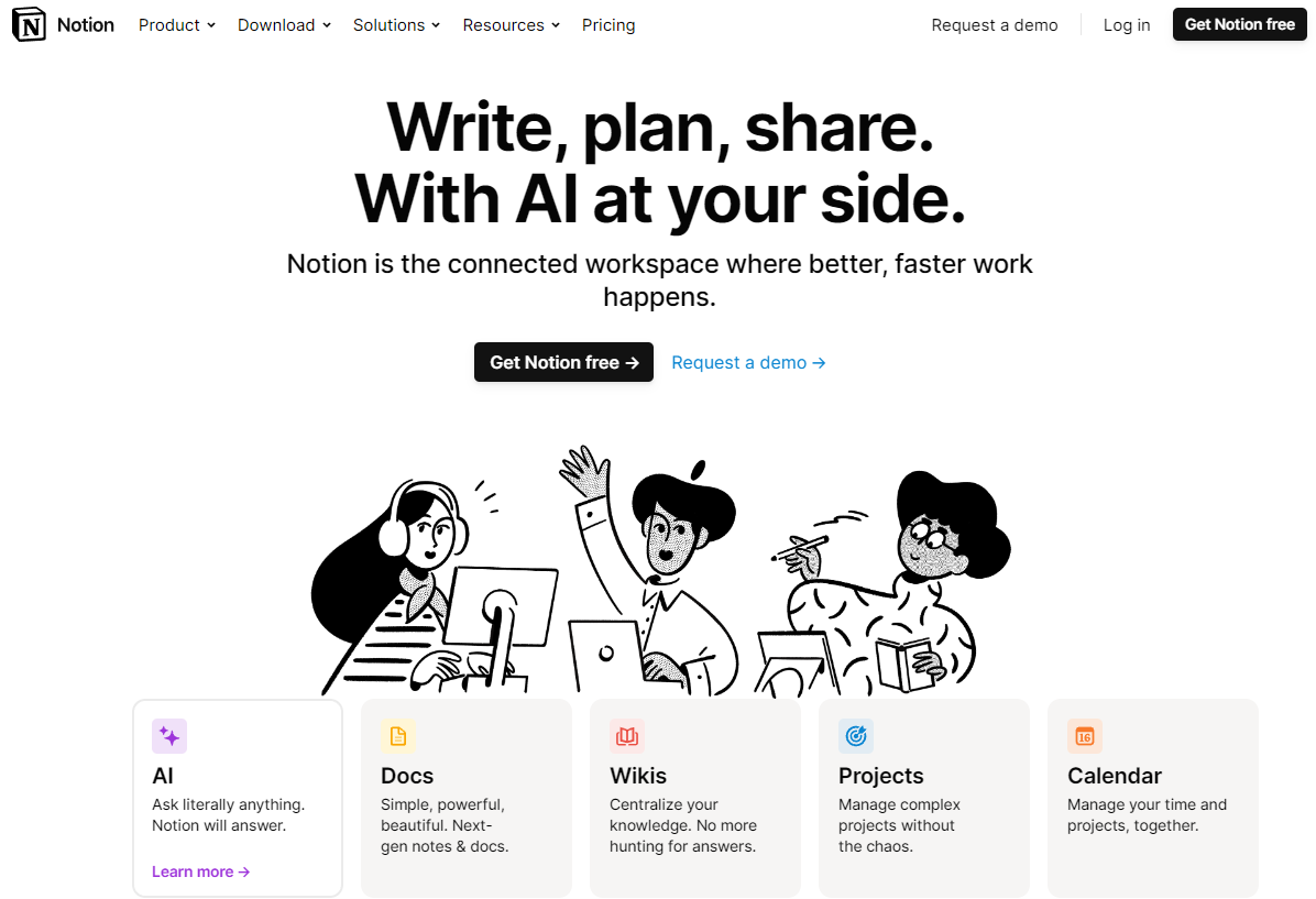 Notion: Write, plan, share. With AI at your side