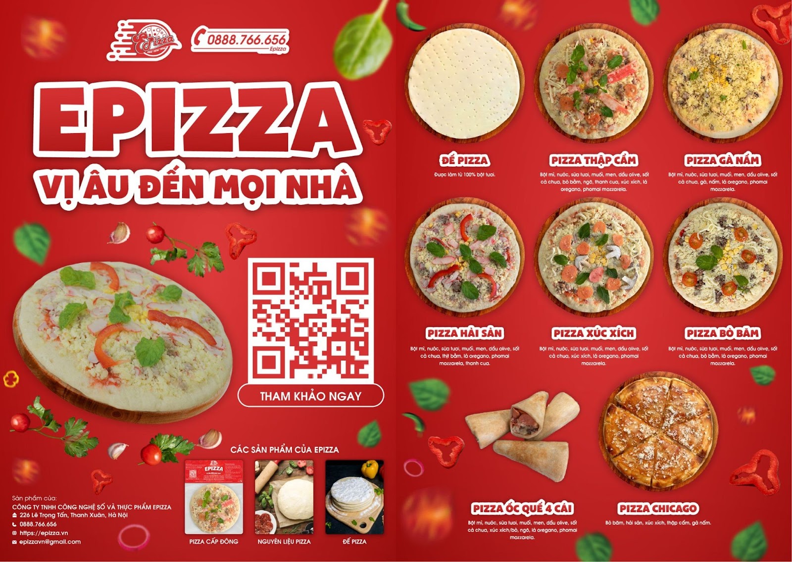 Epizza có những loại pizza cấp đông nào? Giá thành ra sao?