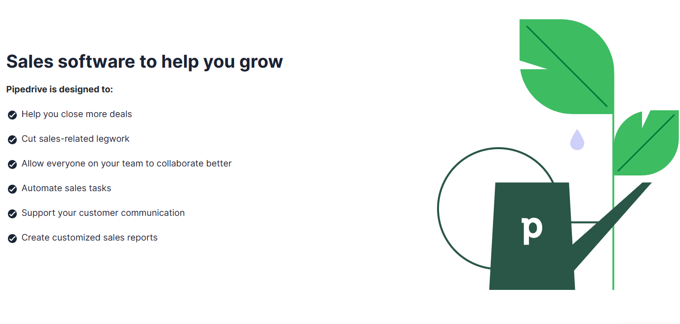 Pipedrive is sales software to help you grow