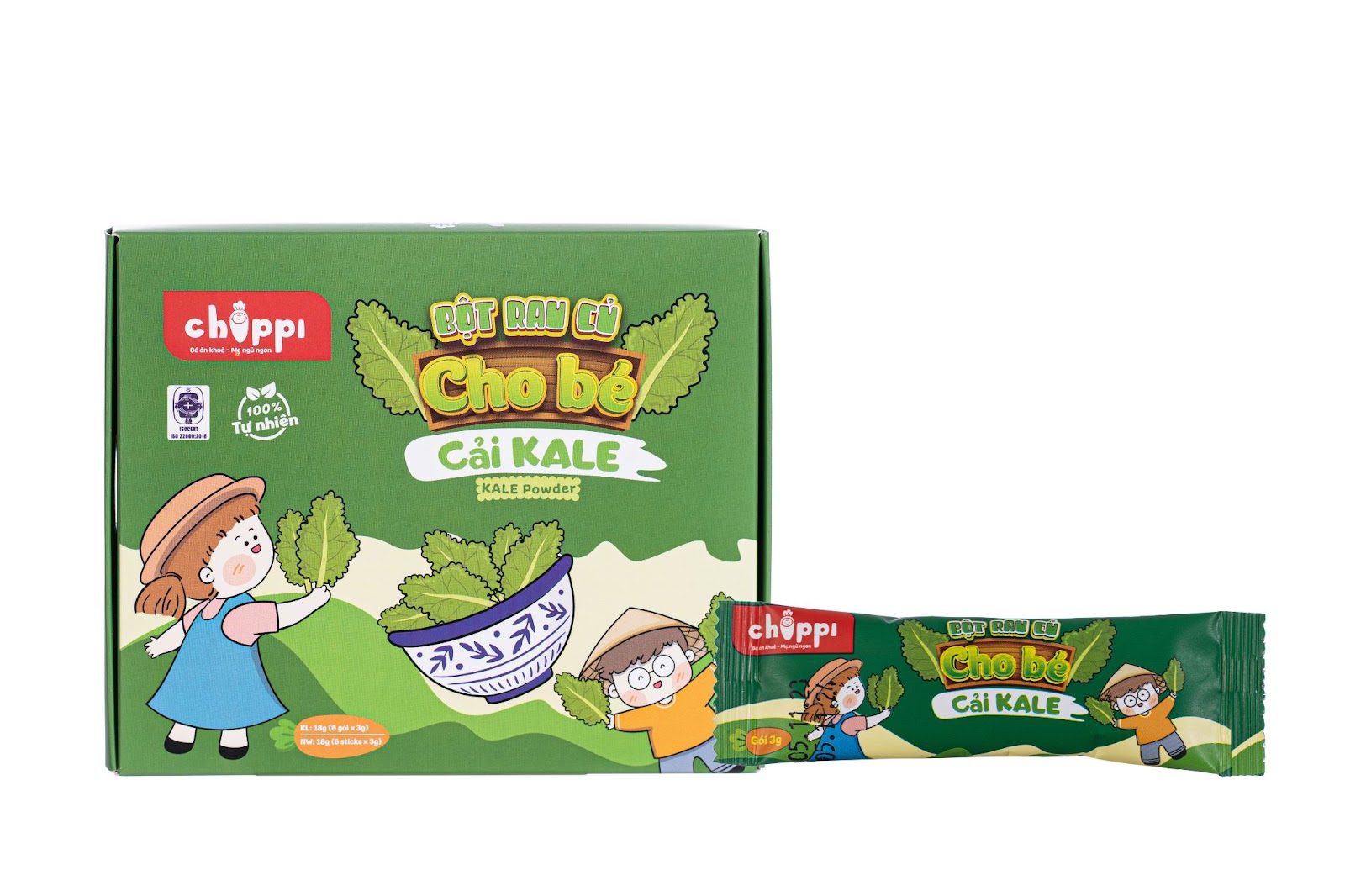 Hộp 6 Gói Cải Kale (18gr)