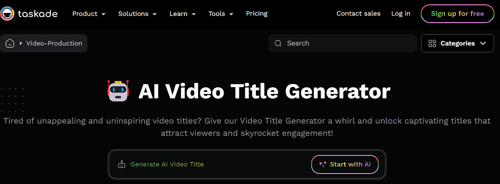 AI Video Title Generator by Taskade