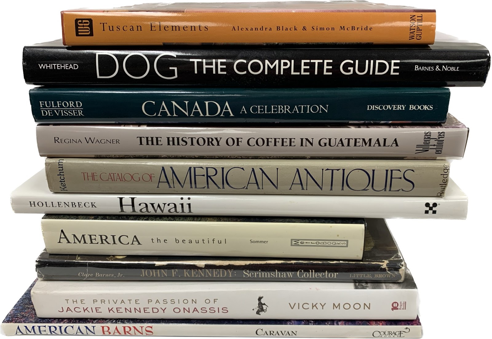 Group of 10 Hardbound Coffee Table Books with Varied Subjects