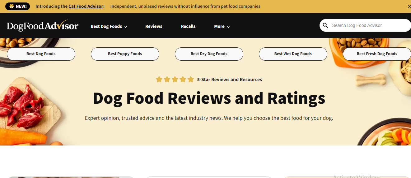 Five star dog food advisor best sale