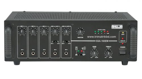 Ahuja SSA-160EM 160WATTS MEDIUM WATTAGE PA MIXER AMPLIFIER 1 Ahuja SSA-160 Bangladesh, Ahuja SSA-160EM Price in BD