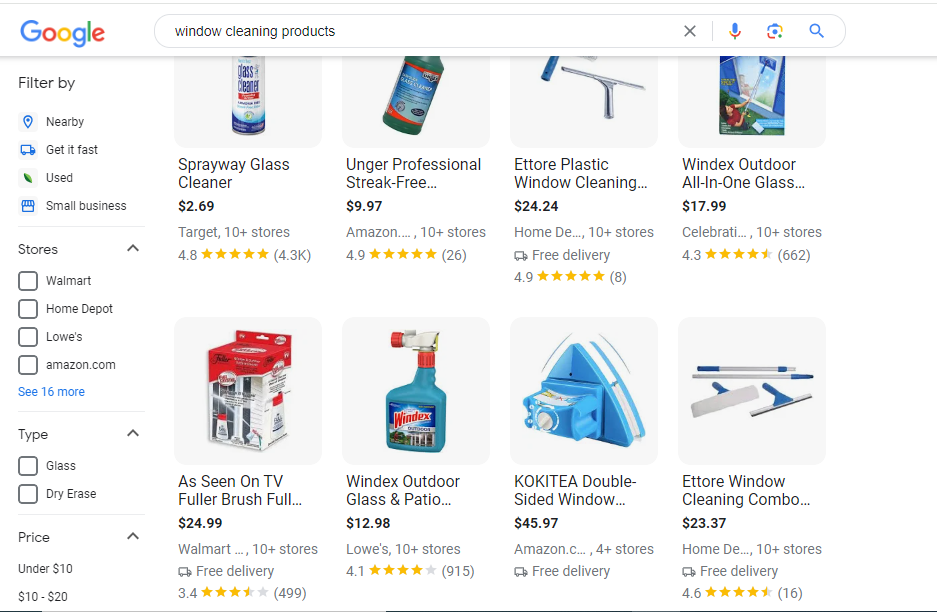 google shopping ads example
