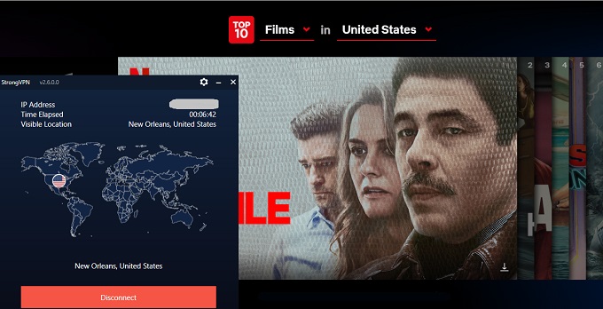 Netflix Streaming with Strong VPN