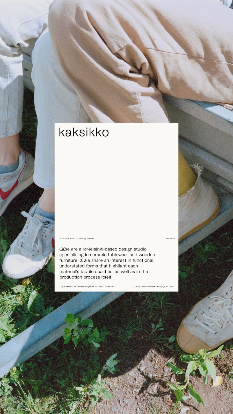 Artifact from the Crafting Kaksikko Studio's Branding: Clean, Inviting Visual Identity article on Abduzeedo