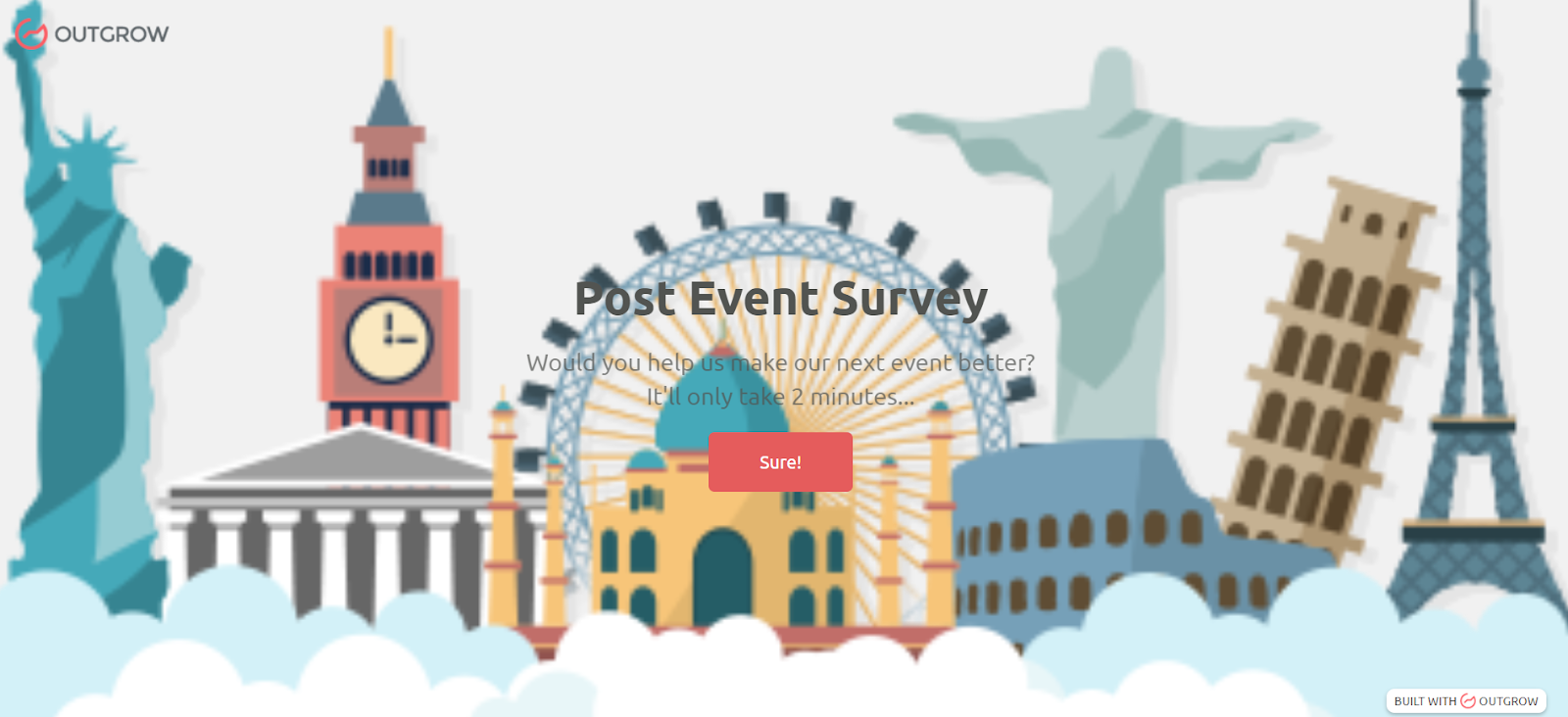 Outgrow's post-event feedback survey