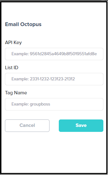 Integration of Groupboss with EmailOctopus