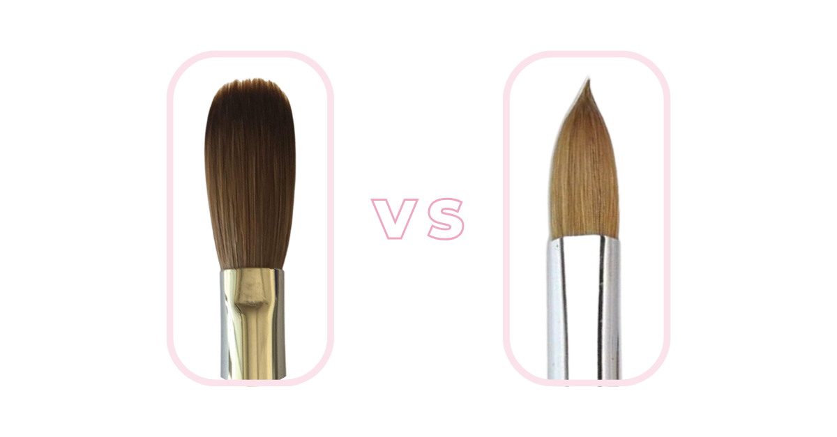 The pros and cons of crimped and uncrimped acrylic nail brush