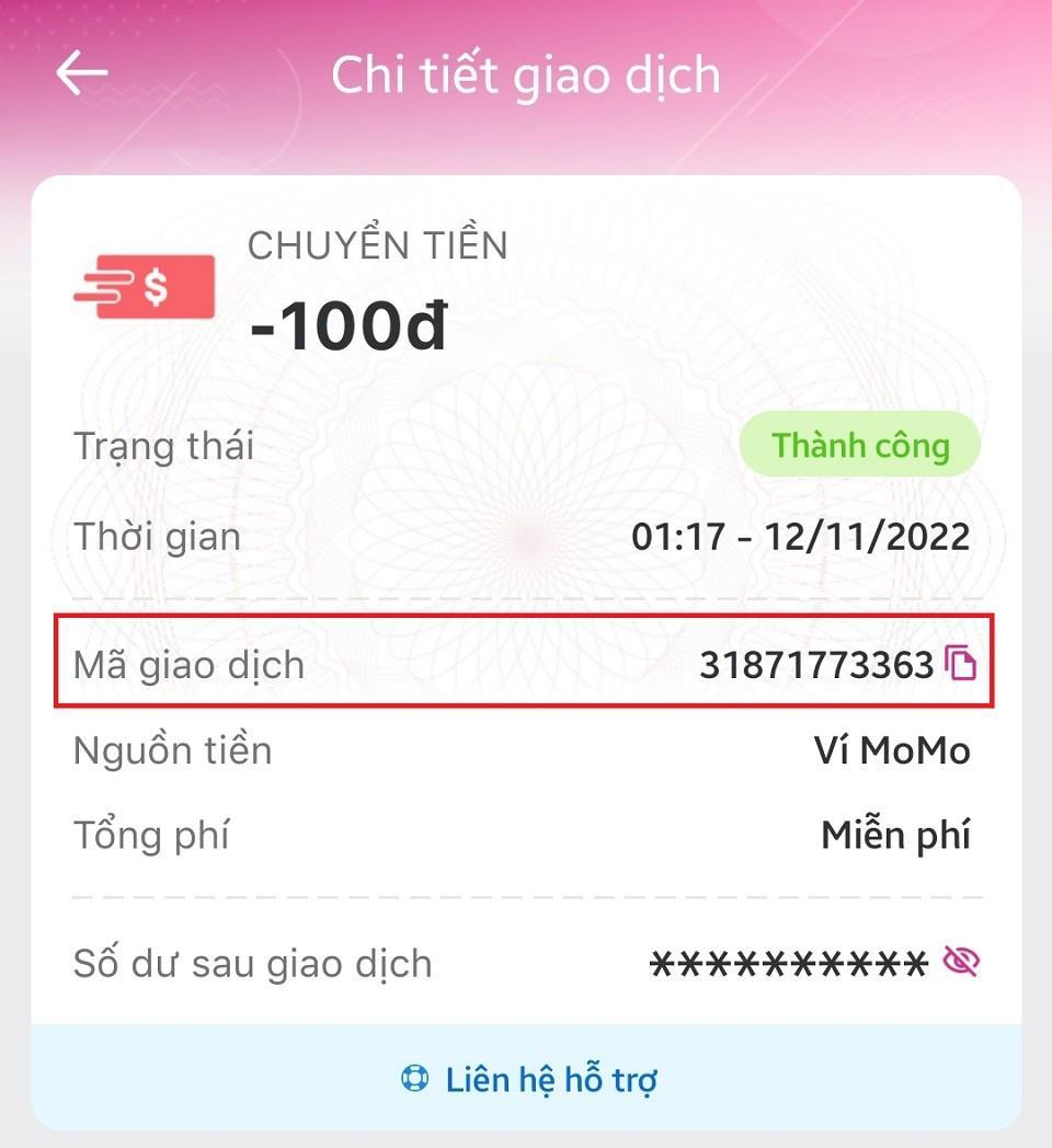 Mã giao dịch Momo