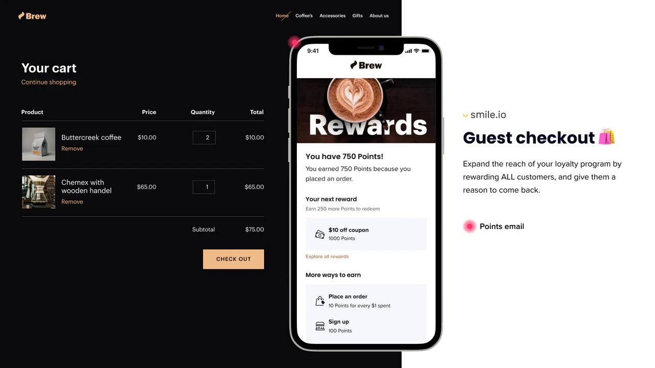 Smile: Loyalty and Rewards app for Shopify merchants