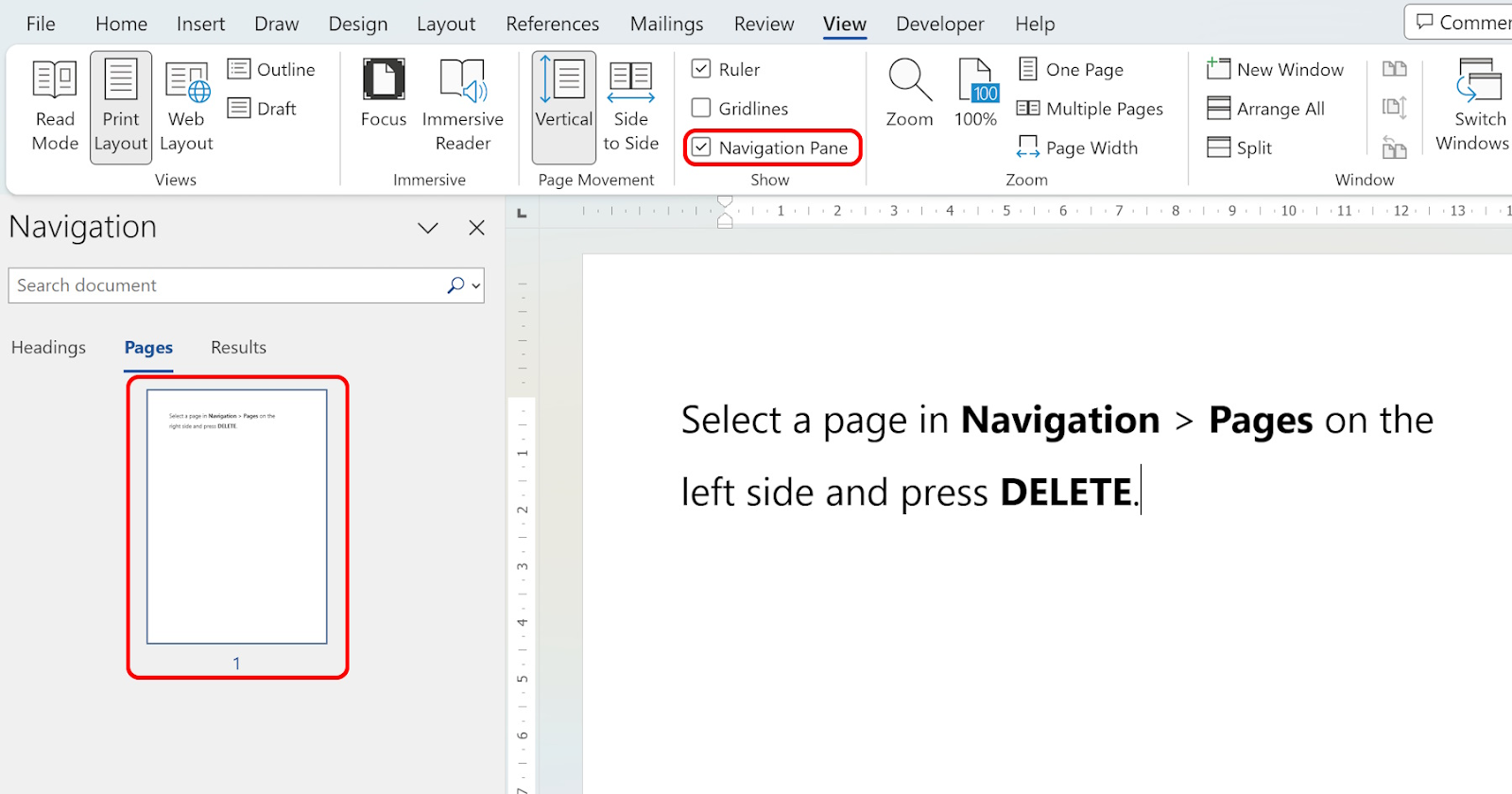 How to Delete a Page in Microsoft Word