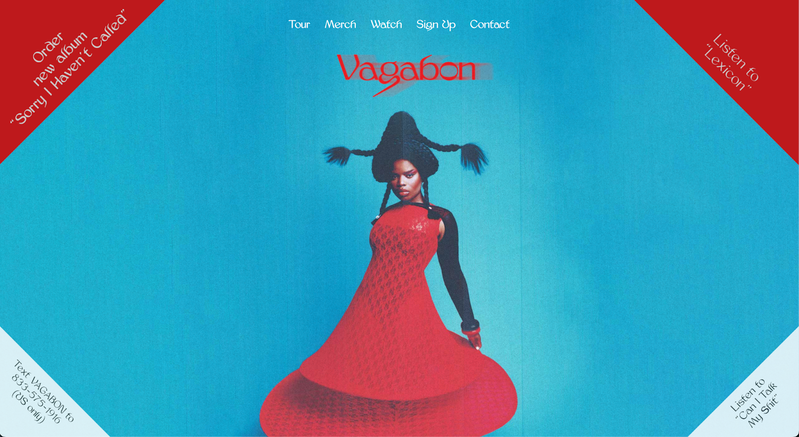 musician website example, vagabon