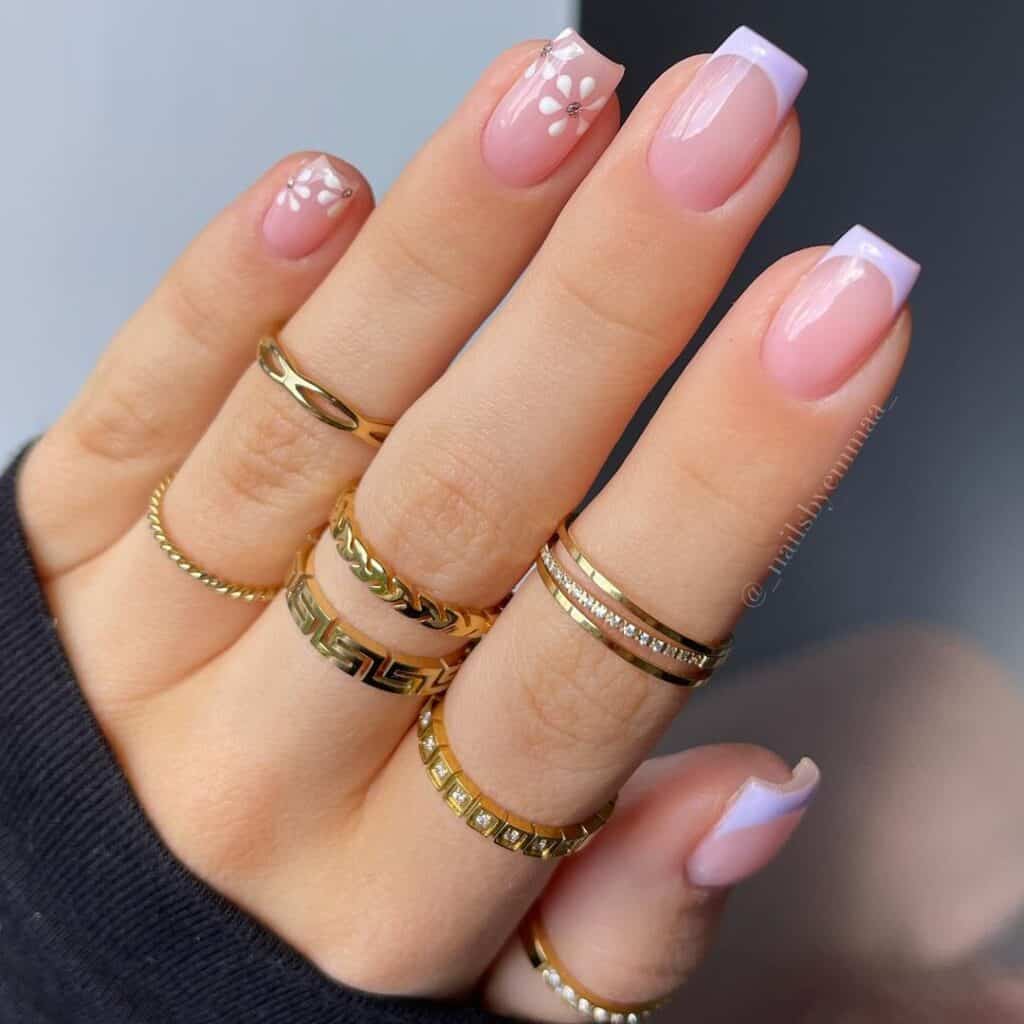 59 Absolutely Cute Spring Nails 4 Wildflower Spring Nail Design