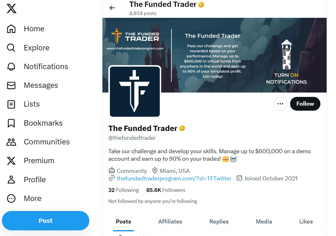 The Funded Trader Twitter