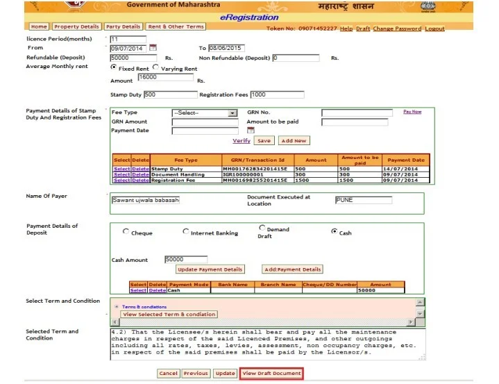 leave and license agreement online