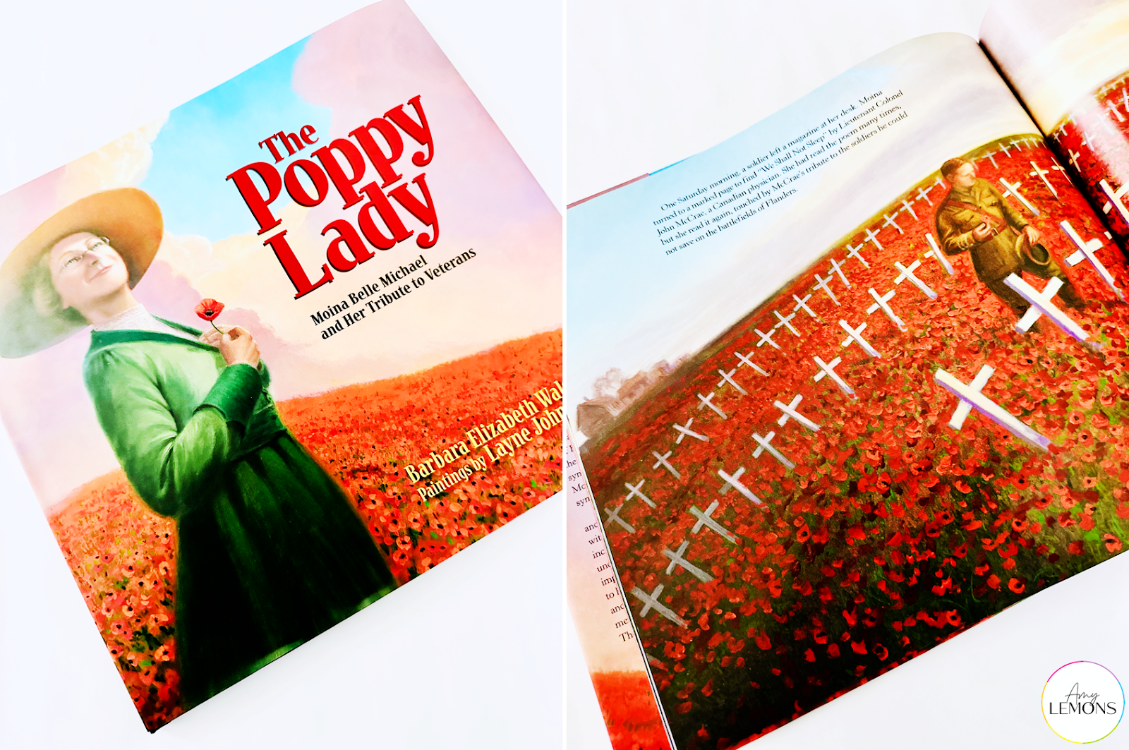 The Poppy Lady book to teach students about the symbol of Memorial Day