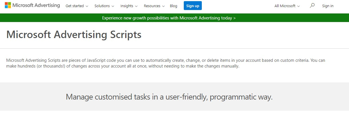 Microsoft Advertising Scripts