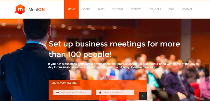 best wordpress event templates, Meeton