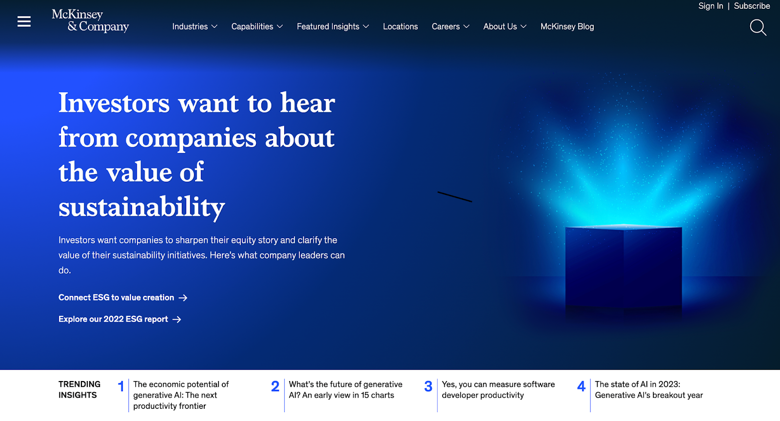 best consulting websites; McKinsey & Company