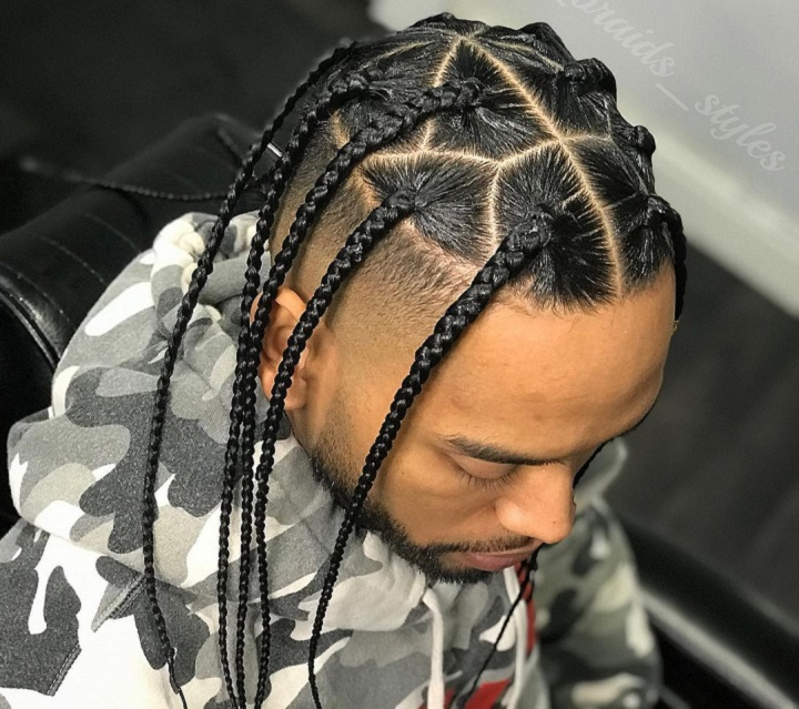 Braids For Men: Picture showing a guy rocking the box braids 