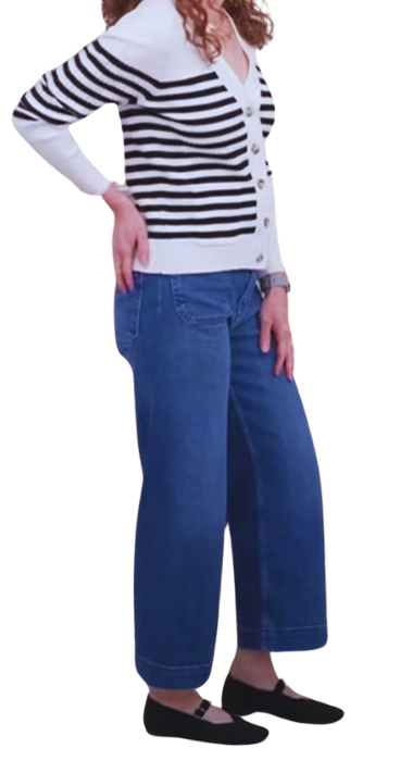 how to style wide leg crop jeans
